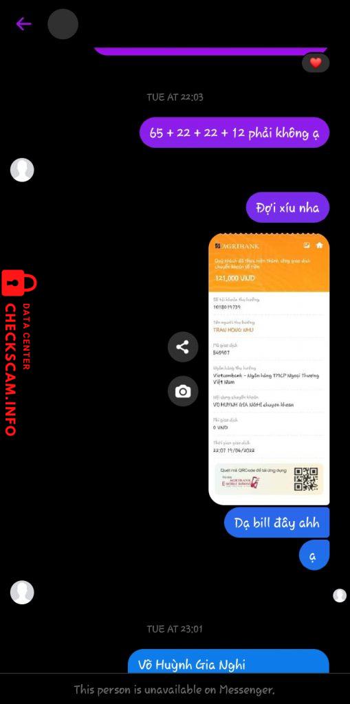 Bằng chứng chống lại TRAN HONG NHU