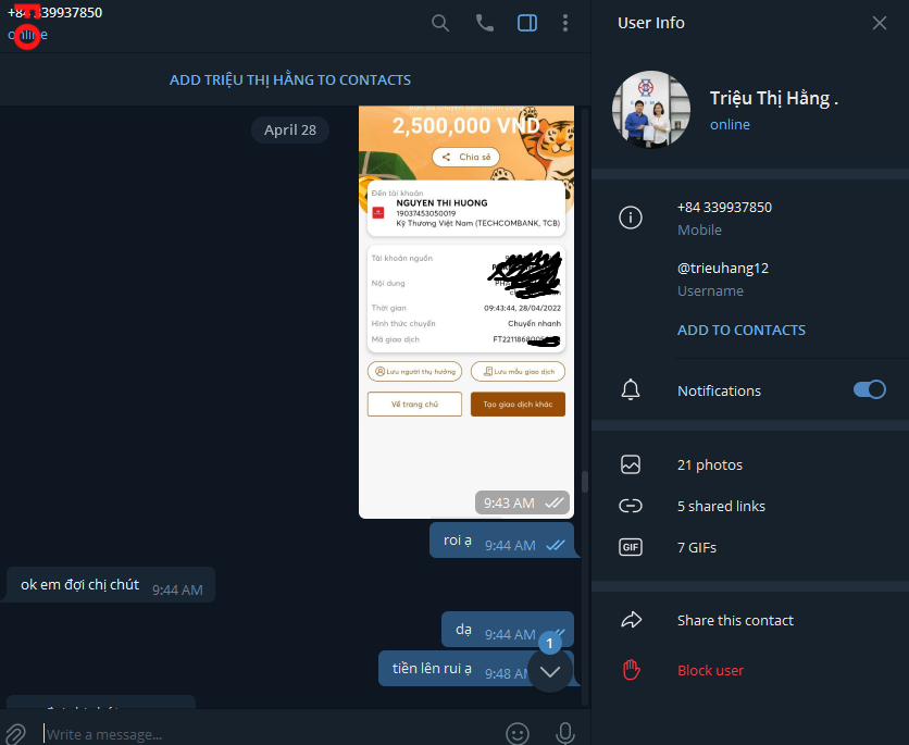 Bằng chứng chống lại Nguyen Van Huy