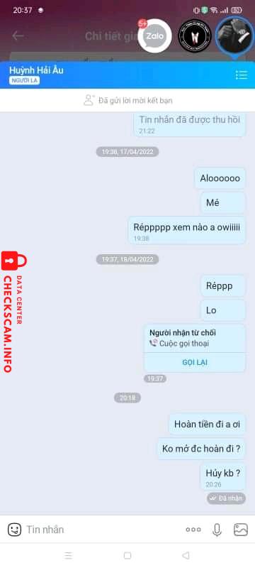 Preuves contre Huỳnh Hải Âu