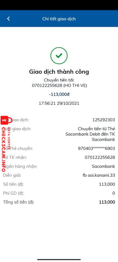 Preuves contre HO THI VE