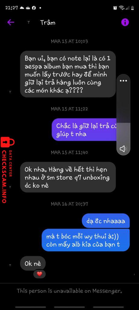 Preuves contre DO THI BAO TRAM