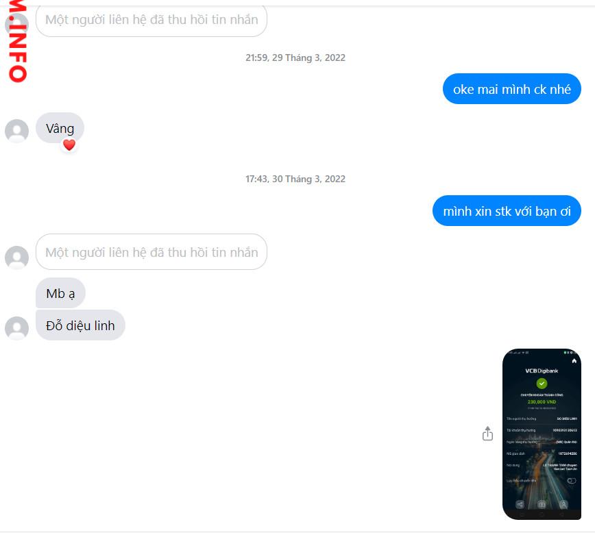 Preuves contre DO DIEU LINH