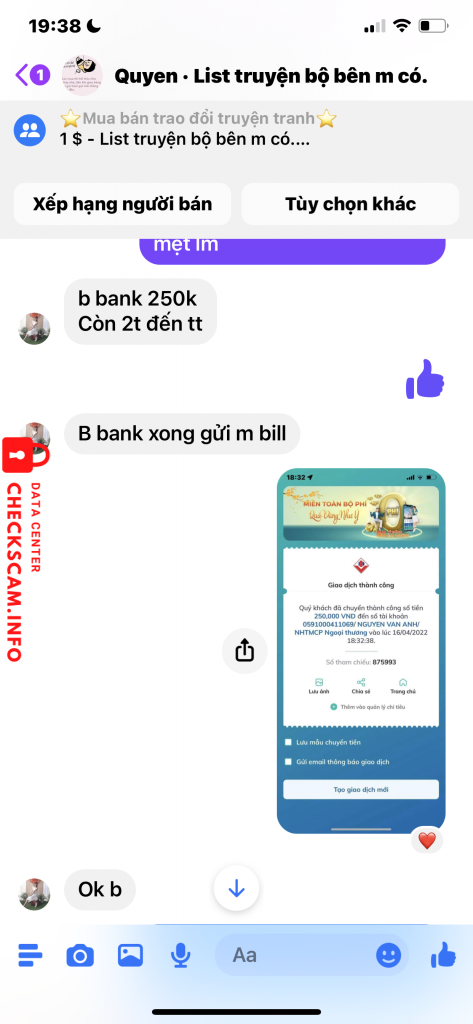 Preuves contre Nguyễn Văn Anh