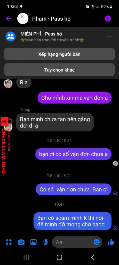 Preuves contre NGUYỄN THỊ TRANG