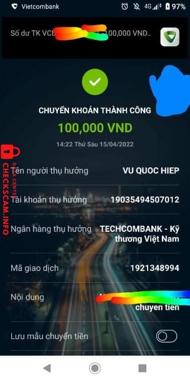 Preuves contre Vũ Quốc Hiệp