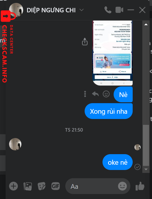 Preuves contre Nguyen Thi My Nhien