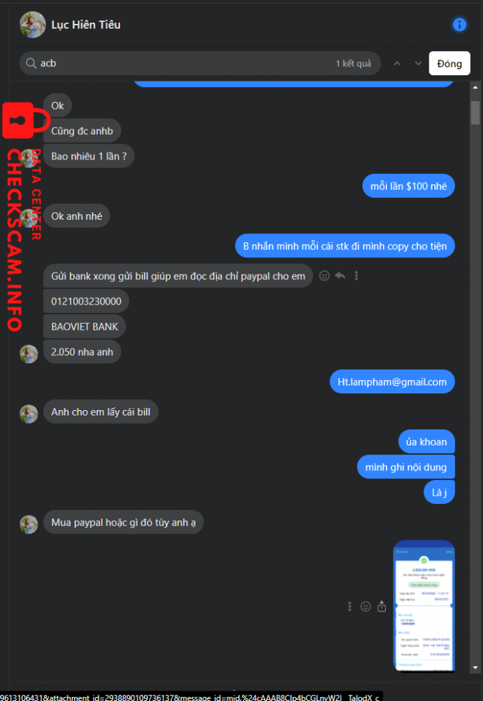 Preuves contre TRAN DIEM PHUONG