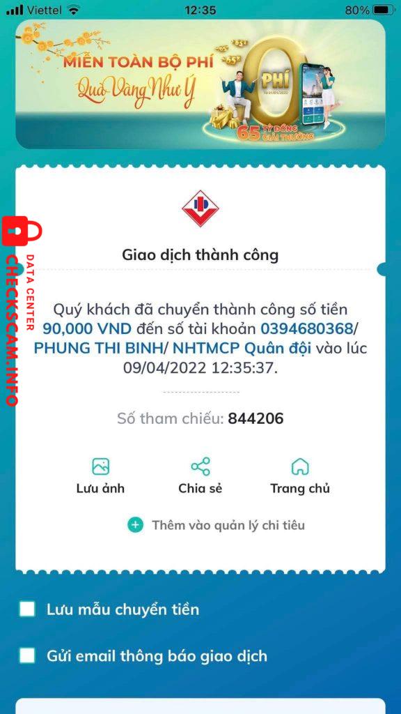 Preuves contre Phùng thị bình