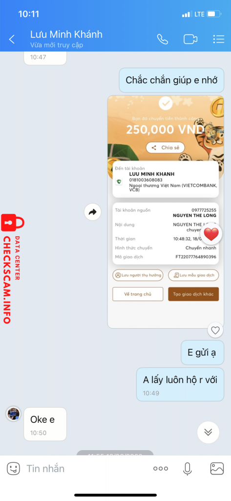 Preuves contre Lưu minh khánh