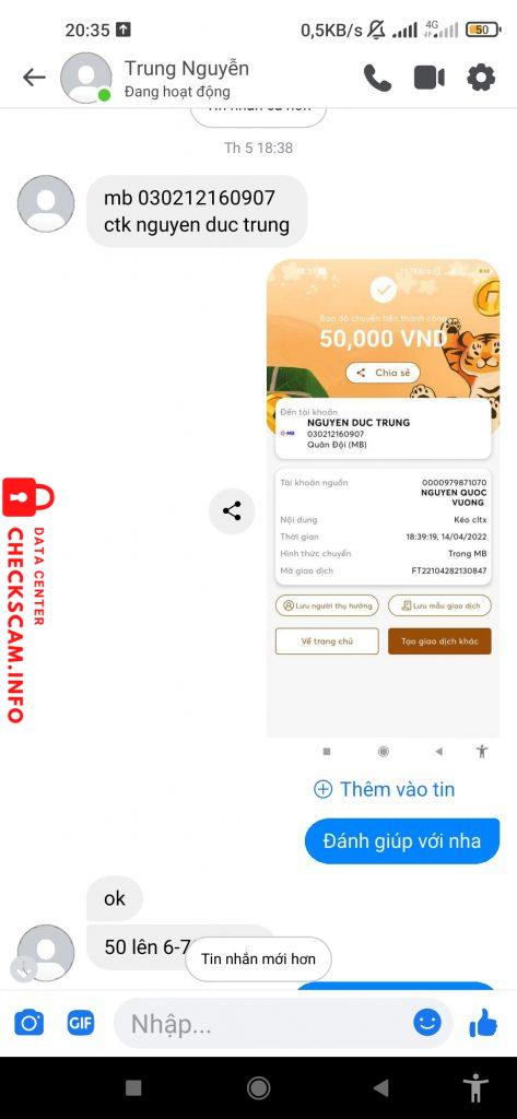 Preuves contre Trung nguyễn