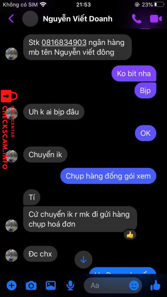 Preuves contre NGUYEN VIET DONG