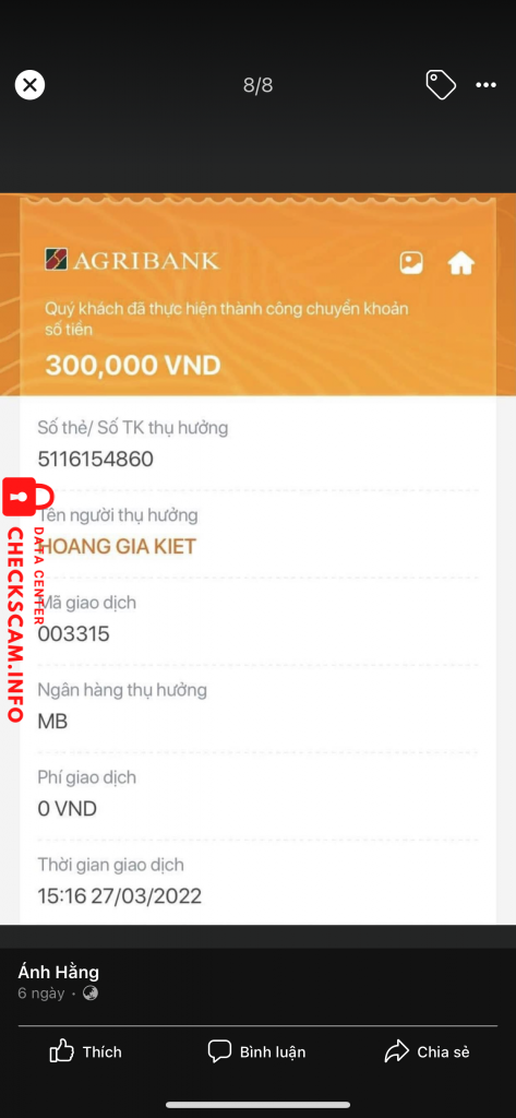 Preuves contre HOANG GIA KIET