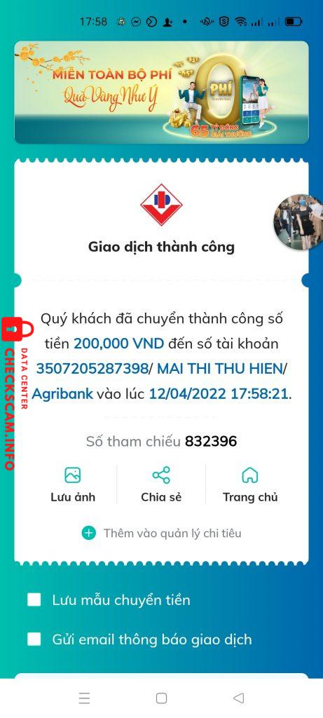 Preuves contre Mai thị thu hiền