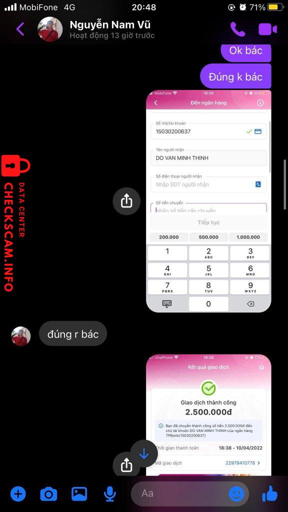 Preuves contre do van minh thinh