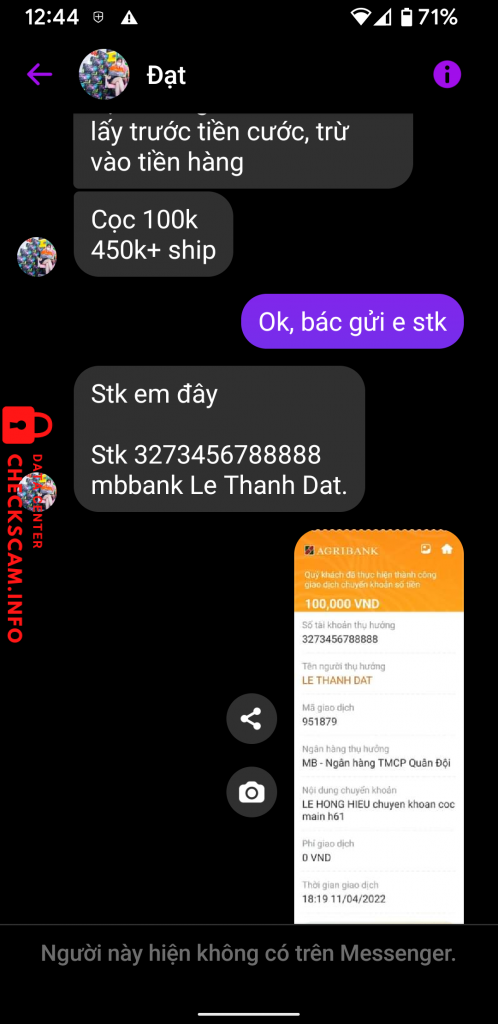 Preuves contre Le Thanh Dat