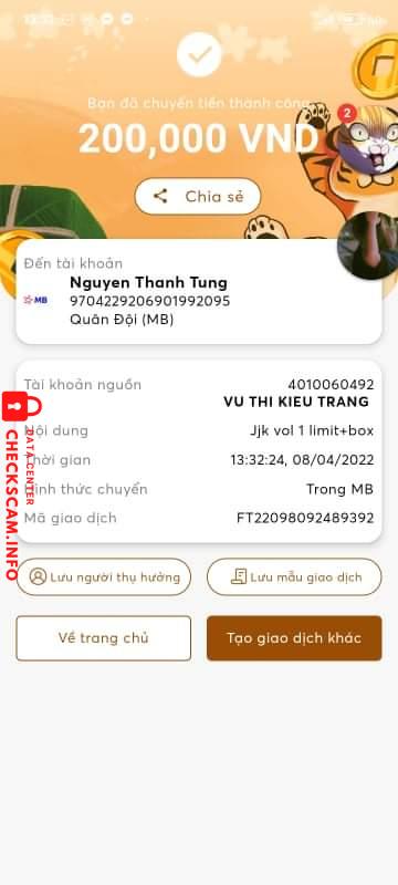 Preuves contre Tùng Tùng