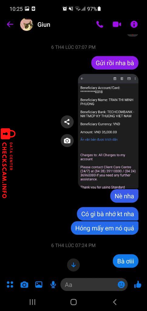 Preuves contre Trần Thị Minh Phương