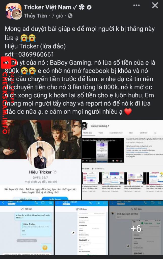 Preuves contre DANG VAN CUONG