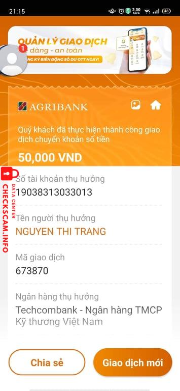 Preuves contre NGUYEN THI TRANG