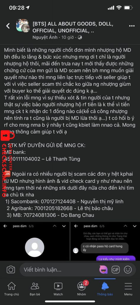 Preuves contre Lê Thanh Tùng