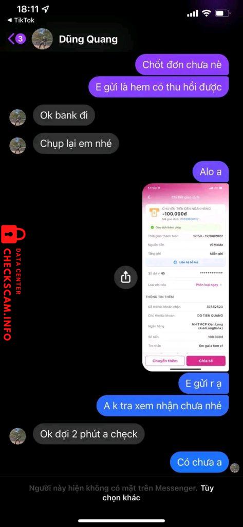 Preuves contre ĐỖ TIẾN QUANG