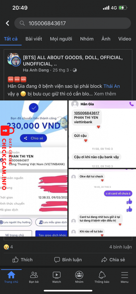 Preuves contre Phan Thi Yen