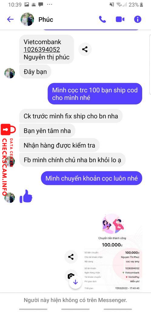 Preuves contre Nguyễn Thị Phúc