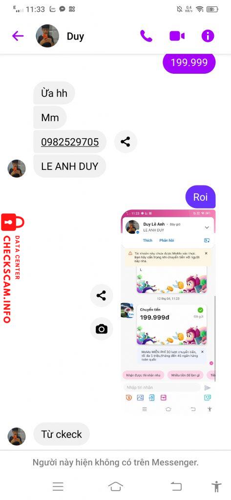 Preuves contre LE ANH DUY