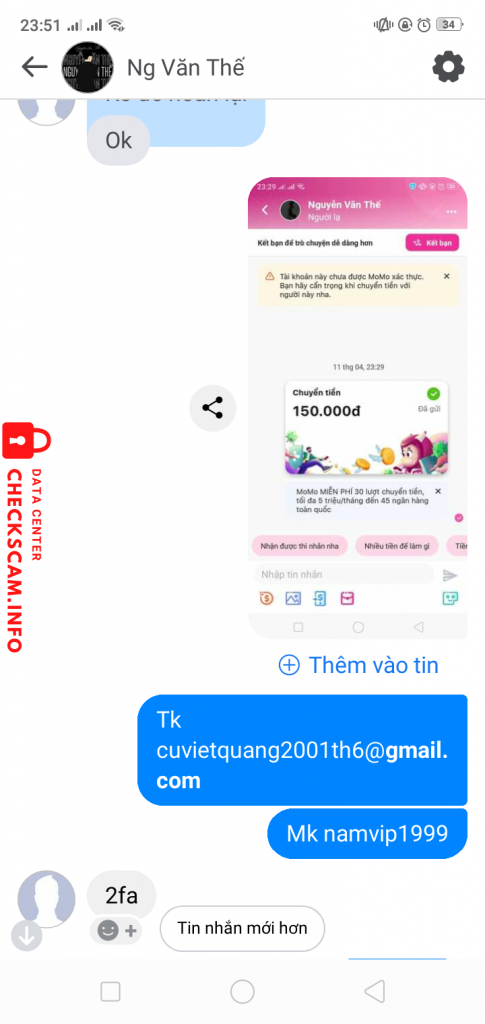 Preuves contre NGUYEN VAN THE