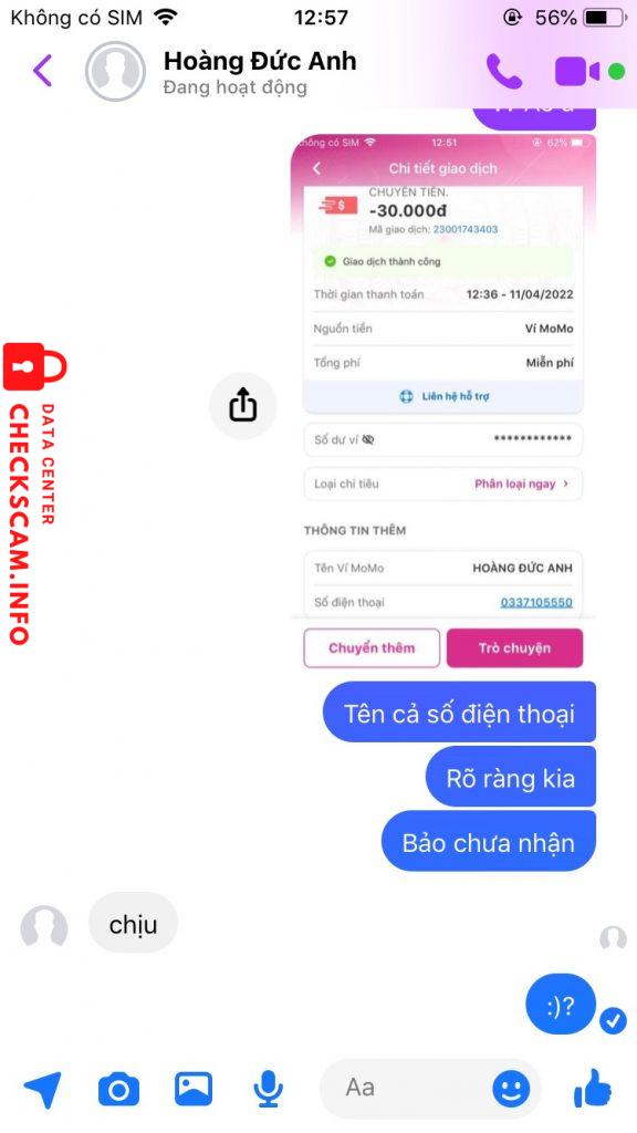 Preuves contre HOÀNG ĐỨC ANH