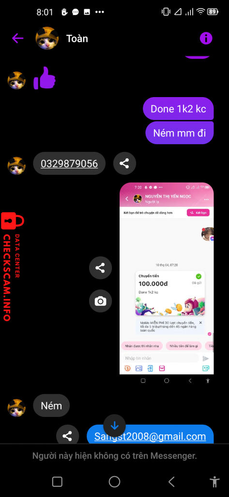 Preuves contre Duy Toàn