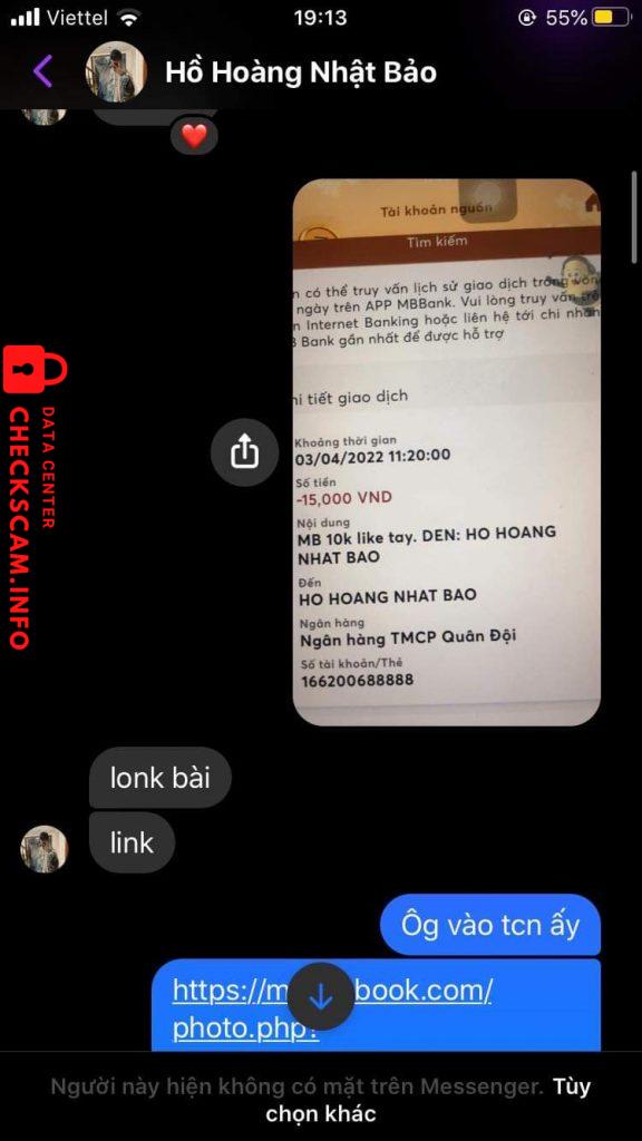 Preuves contre Ho Hoang Nhat Bao