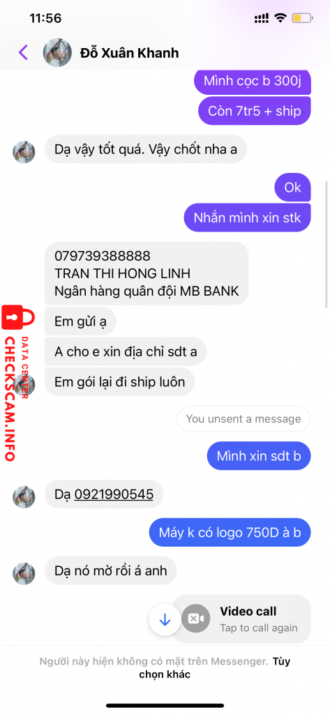 Preuves contre Tran thi hong linh