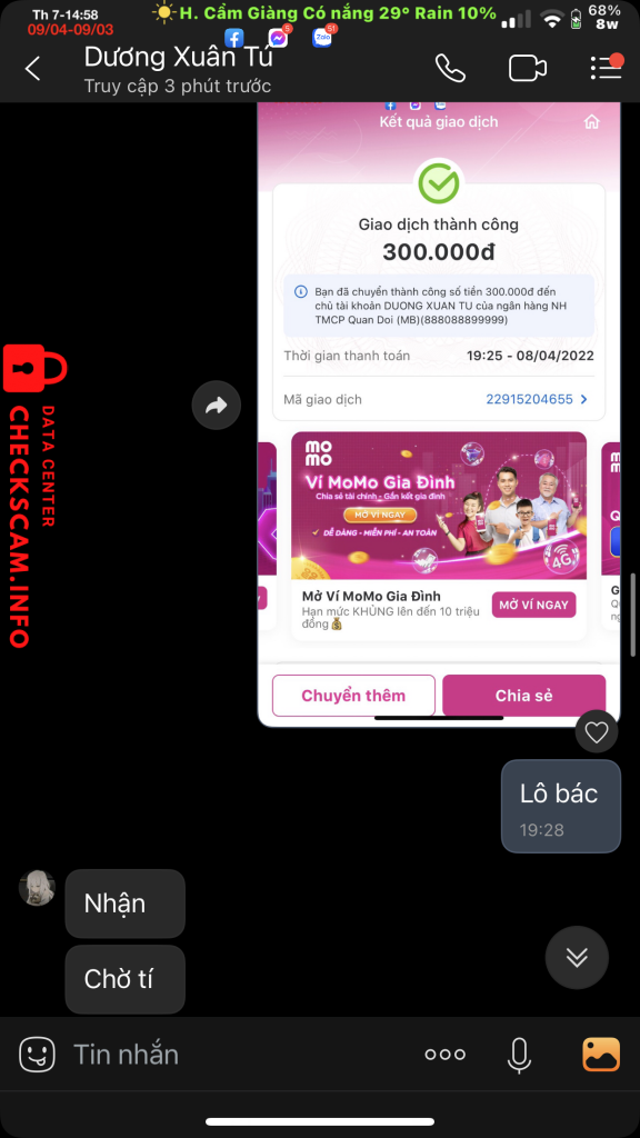 Preuves contre Dương Xuân Tú