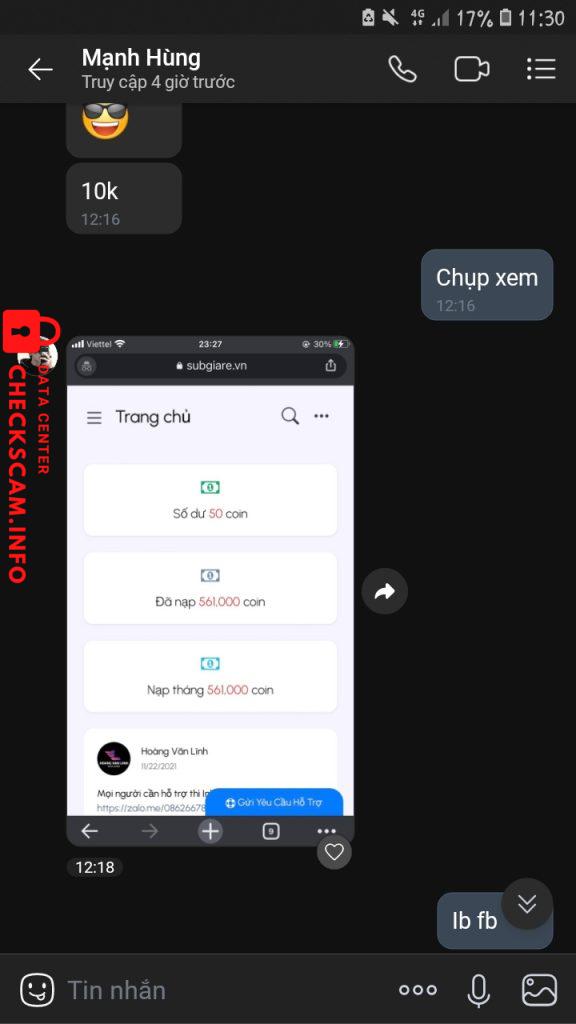 Preuves contre Mạnh Hùng