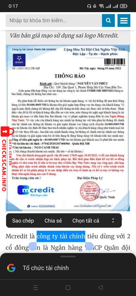 Preuves contre Huynh van tuan