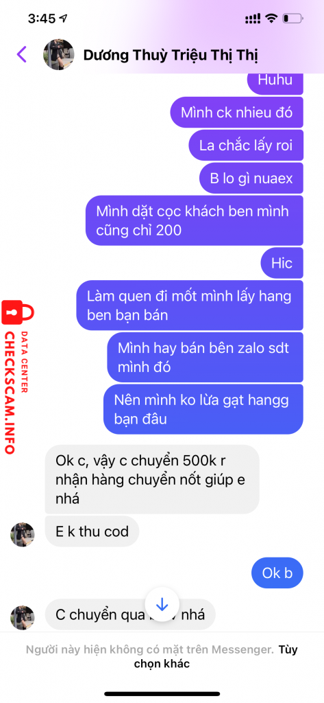 Preuves contre Mã Văn Giang