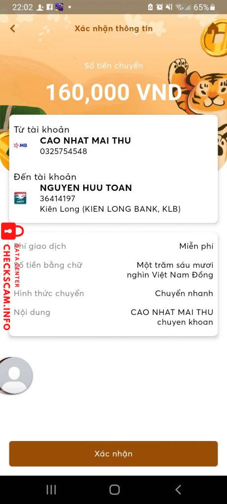 Preuves contre Nguyen huu toan
