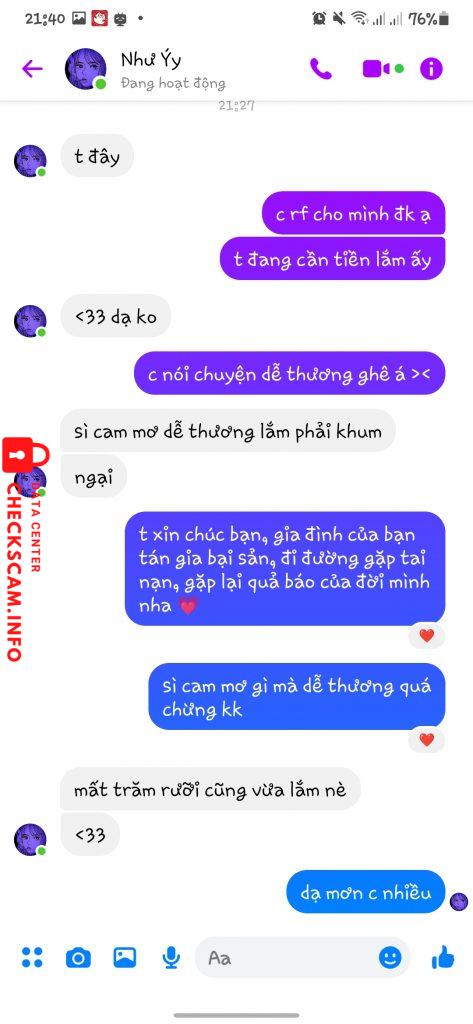 Preuves contre Nguyễn Thị Như Ý