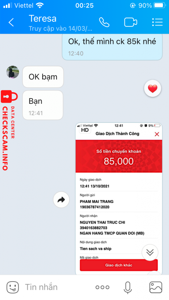 Preuves contre Nguyễn Thái Trúc Chi