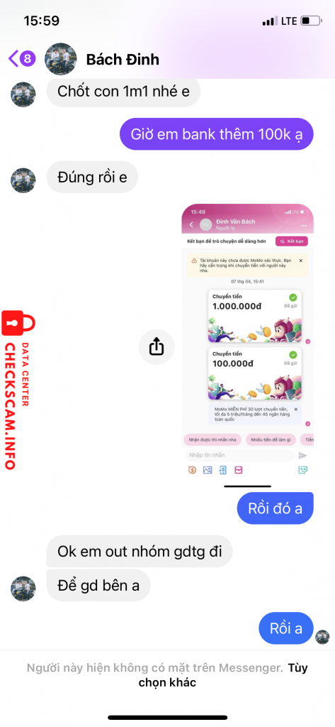 Preuves contre Đinh Văn Bách