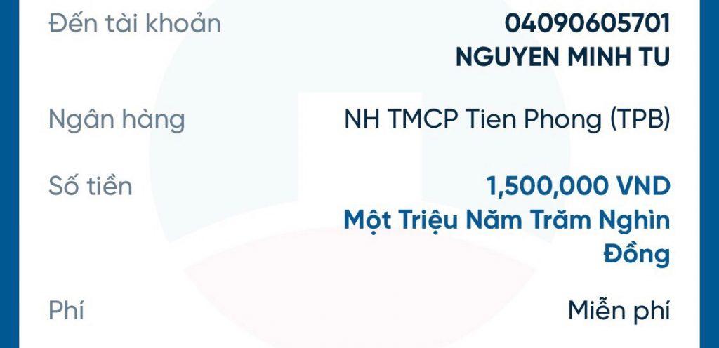 Preuves contre Dương Anh Triệu