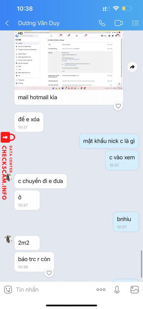 Preuves contre Dương văn phong