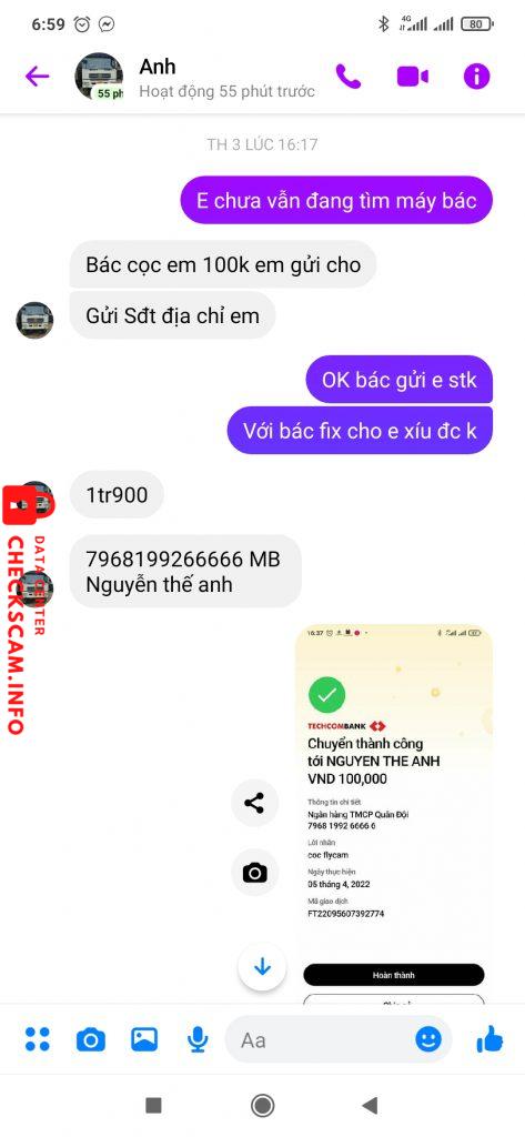 Preuves contre NGUYEN THE ANH