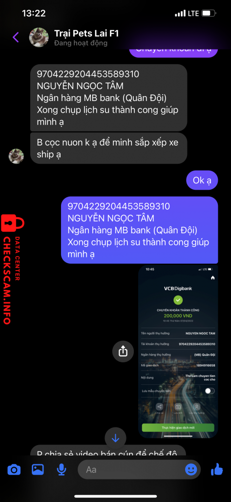 Preuves contre NGUYỄN NGỌC TÂM