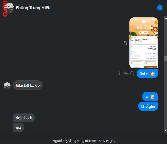 Preuves contre Phùng Trung Hiếu