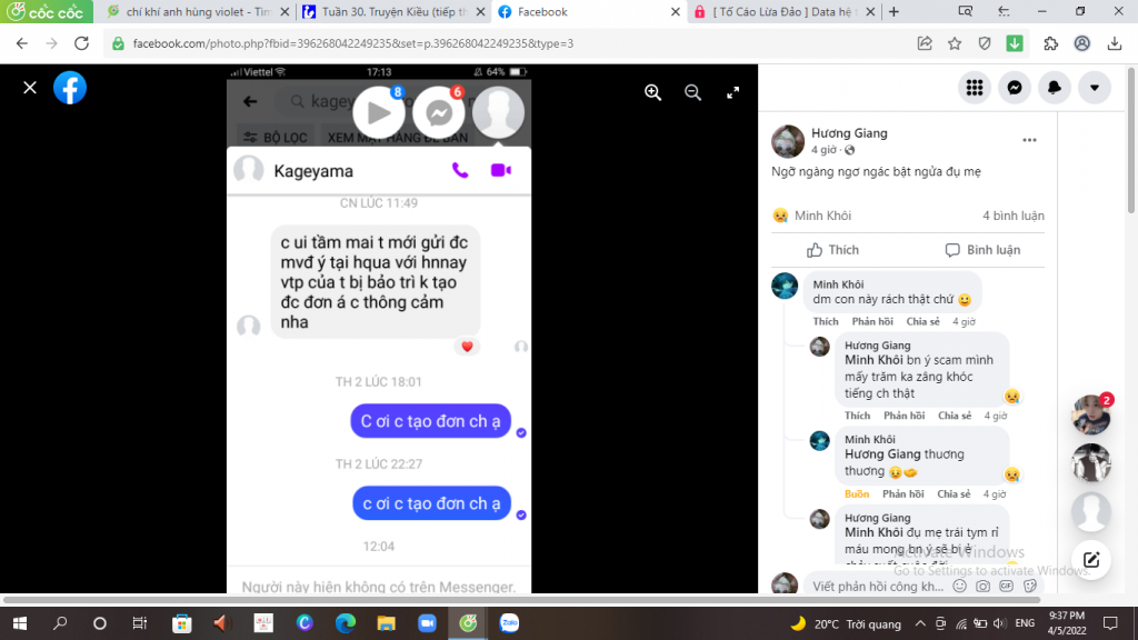 Preuves contre Nguyen Thi Kim Hue