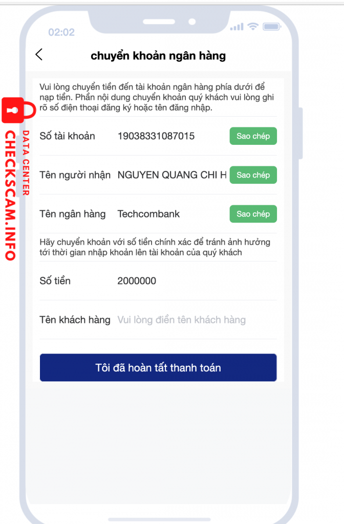 Preuves contre NGUYEN QUANG CHI HIEU