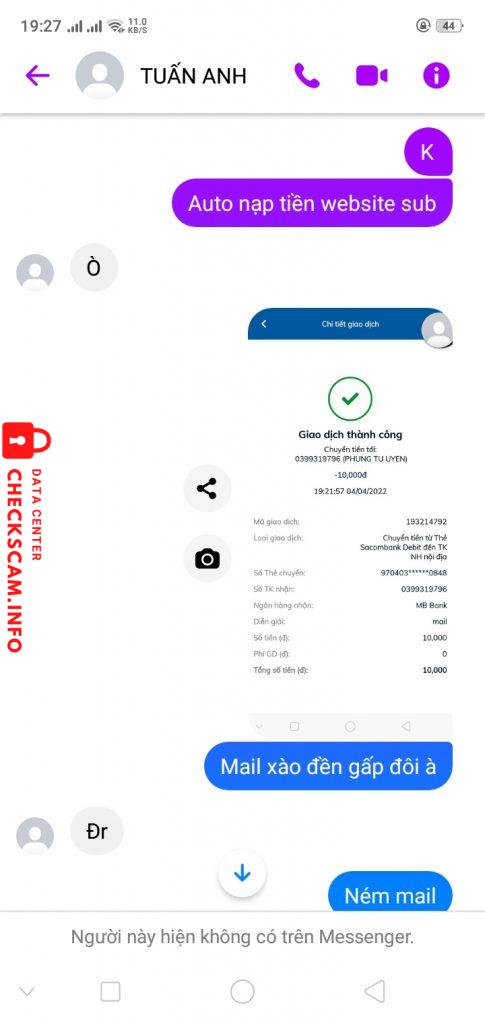 Preuves contre Phùng Tuấn Anh