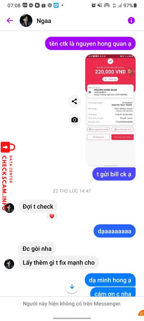 Preuves contre NGUYEN HONG QUAN